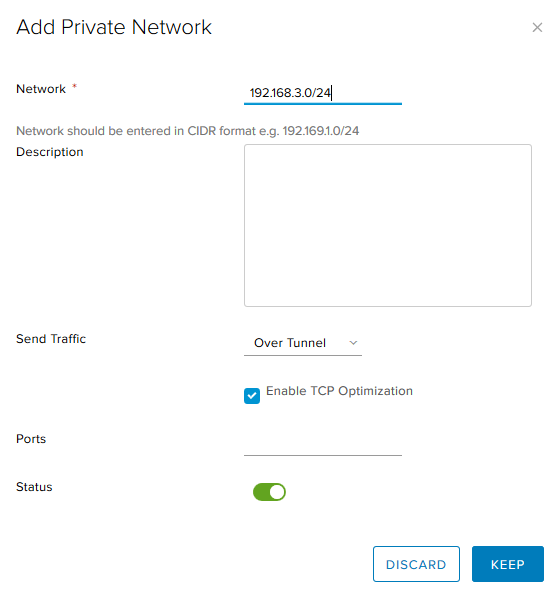 На вкладке Private Networks мы задаем диапазоны сетей облачного ЦОД, к которым подключаемый сотрудник будет иметь доступ На вкладке Private Networks мы задаем диапазоны сетей облачного ЦОД, к которым подключаемый сотрудник будет иметь доступ