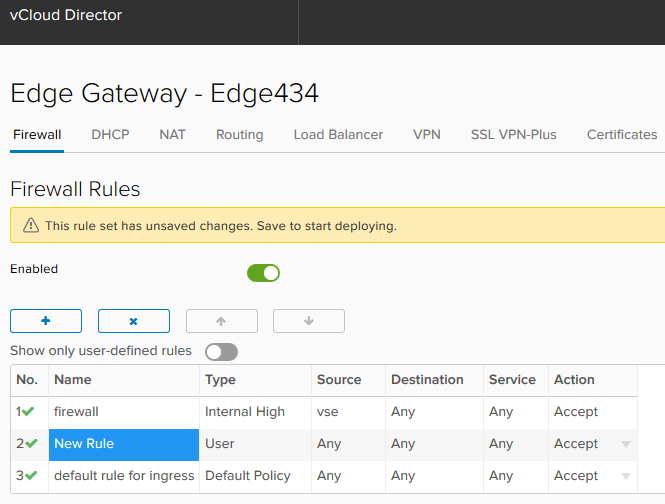 Edge, настройка Firewall: настройка правил Firewall. На первой вкладке с названием Firewall Вы сможете настроить правила Firewall.