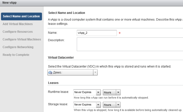Функционал vCloud Director: задаём имя Функционал vCloud Director: задаём имя